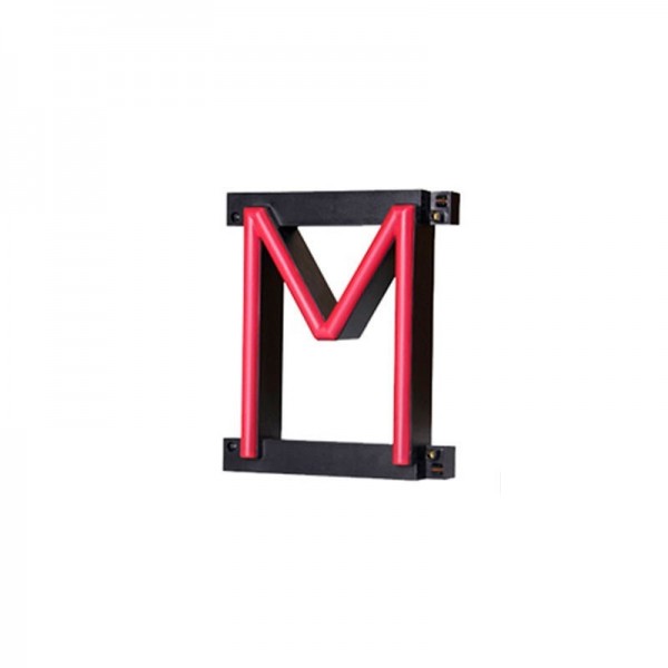 Letra LED Neon M&nbsp;Largura 123 mm&nbsp;Altura 161 mm&nbsp;Profundidade 38 mm - SB-R11-13A-M - 8435402576549