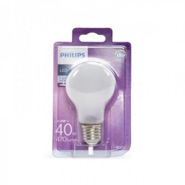 Lâmpada LED Philips E27 A60 4,5W 470Lm Branco Natural Branco - PH-8718696705490-W - 8435402588672