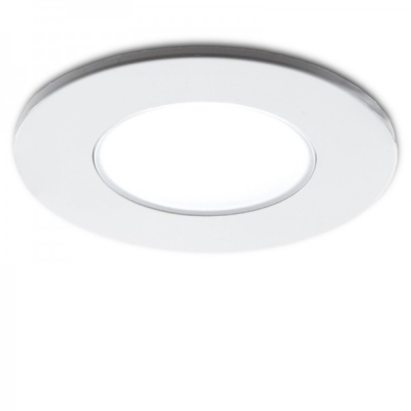 Downlight LED IP54 WC e Cozinhas 5W 350lm 25000H Branco - RU-1710-W - 8435402590590