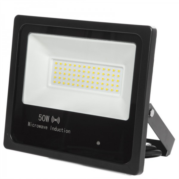 Projetor Foco LED Floodlight IP65 Detector de Movimento Integrado 50W 30000H Branco - 1916-NS-HVFL50W-L-W - 8435584075281