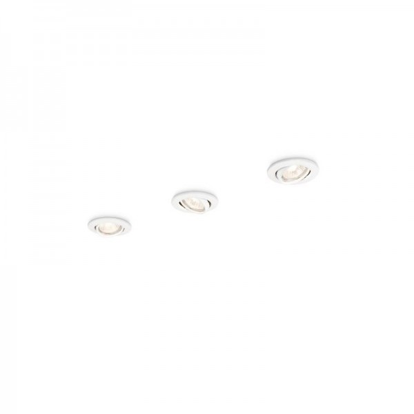 Set 3 Holofotes de Encastre Philips Enif Circular Branco GU10 Sem Lâmpada - PH-8718696133392 - 8445152007521