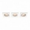 Set 3 Holofotes de Encastre Philips Enneper Quadrado Branco GU10 Sem Lâmpada - PH-8718696160374 - 8445152007453