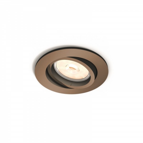 Holofote de Encastre Philips Donegal Circular Cobre GU10 Sem Lâmpada - PH-8718696160862 - 8445152007187