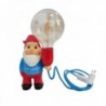 Gnome Cerâmica Terminar Cor  Azul/Vermelho Com Lâmpada LED G125 Clave de Sol - AM-NN203 - 8445152019821