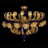 Luminária de Teto Vidro Murano Feito à Mão Disco Ouro 16 x G9 Sem Lâmpada - VAB-FIO-3-16-A - 8445152052286