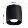 Luminária de Teto ORBIS Preto IP20 1x GU10 Sem Lâmpada - SOL-SL.0016 - 8445152080913