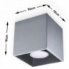 Luminária de Teto QUAD Cinzento IP20 1x GU10 Sem Lâmpada - SOL-SL.0024 - 8445152081217
