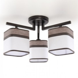 Luminária de Teto LATTE Castanho/Branco IP20 3x E27 Sem Lâmpada - SOL-SL.0040 - 8445152080326