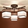 Luminária de Teto LATTE Castanho/Branco IP20 3x E27 Sem Lâmpada - SOL-SL.0040 - 8445152080326