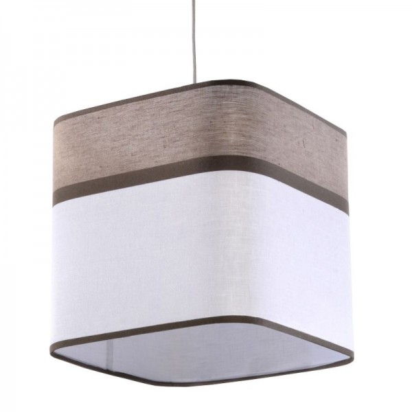 Luminária Suspensa LATTE Castanho/Branco IP20 1x E27 Sem Lâmpada - SOL-SL.0043 - 8445152078828