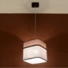 Luminária Suspensa LATTE Castanho/Branco IP20 1x E27 Sem Lâmpada - SOL-SL.0043 - 8445152078828