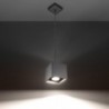 Luminária Suspensa QUAD Cinzento IP20 Cabo Ajustável 1x GU10 Sem Lâmpada - SOL-SL.0061 - 8445152079351