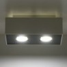 Luminária de Teto MONO Branco/Preto IP20 2x GU10 Sem Lâmpada - SOL-SL.0067 - 8445152080616