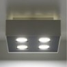 Luminária de Teto MONO Branco/Preto IP20 4x GU10 Sem Lâmpada - SOL-SL.0069 - 8445152080630