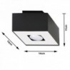 Luminária de Teto MONO Preto/Branco IP20 1x GU10 Sem Lâmpada - SOL-SL.0070 - 8445152080647