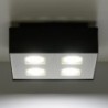 Luminária de Teto MONO Preto/Branco IP20 4x GU10 Sem Lâmpada - SOL-SL.0073 - 8445152080678